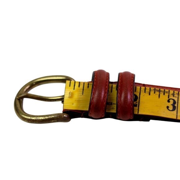 1897 BROWN GENUINE LEATHER 1 1/8"Wd STITCHED CASUAL DRESS MEN'S BELT Sz 32 (F74 - Picture 12 of 16